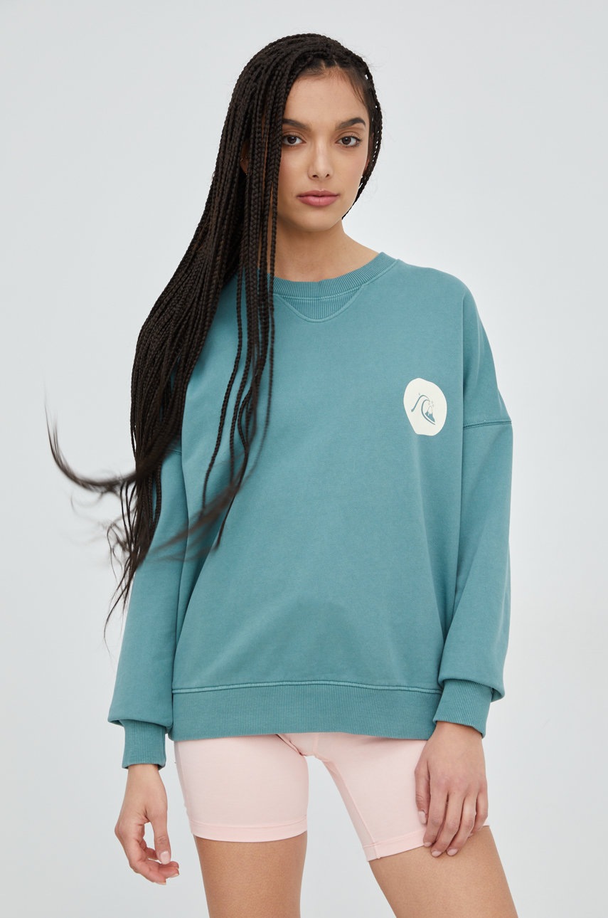 

Кофта Quiksilver женская цвет белый с принтом