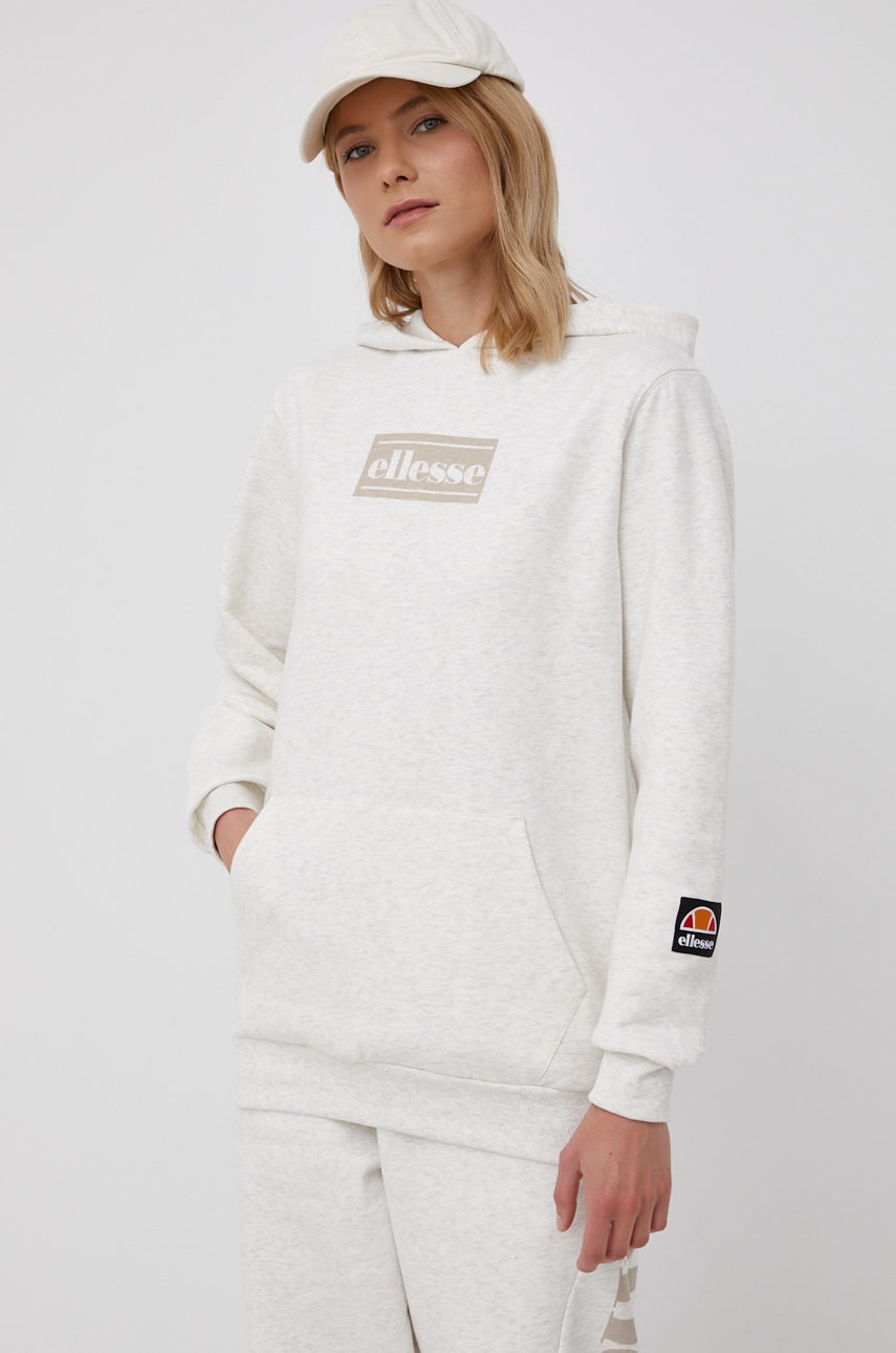 

Кофта Ellesse женская цвет кремовый с принтом