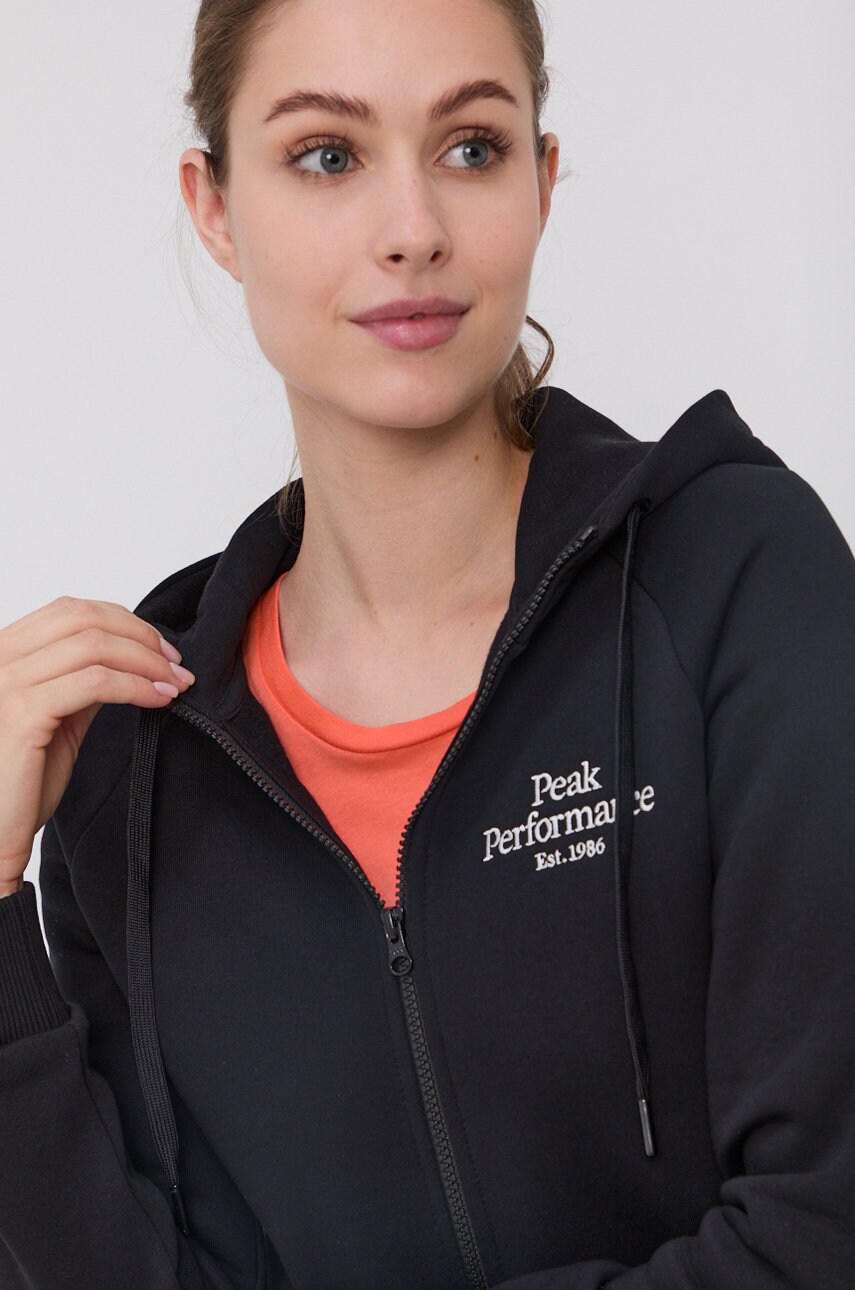 Peak performance bluză femei, culoarea negru, material neted