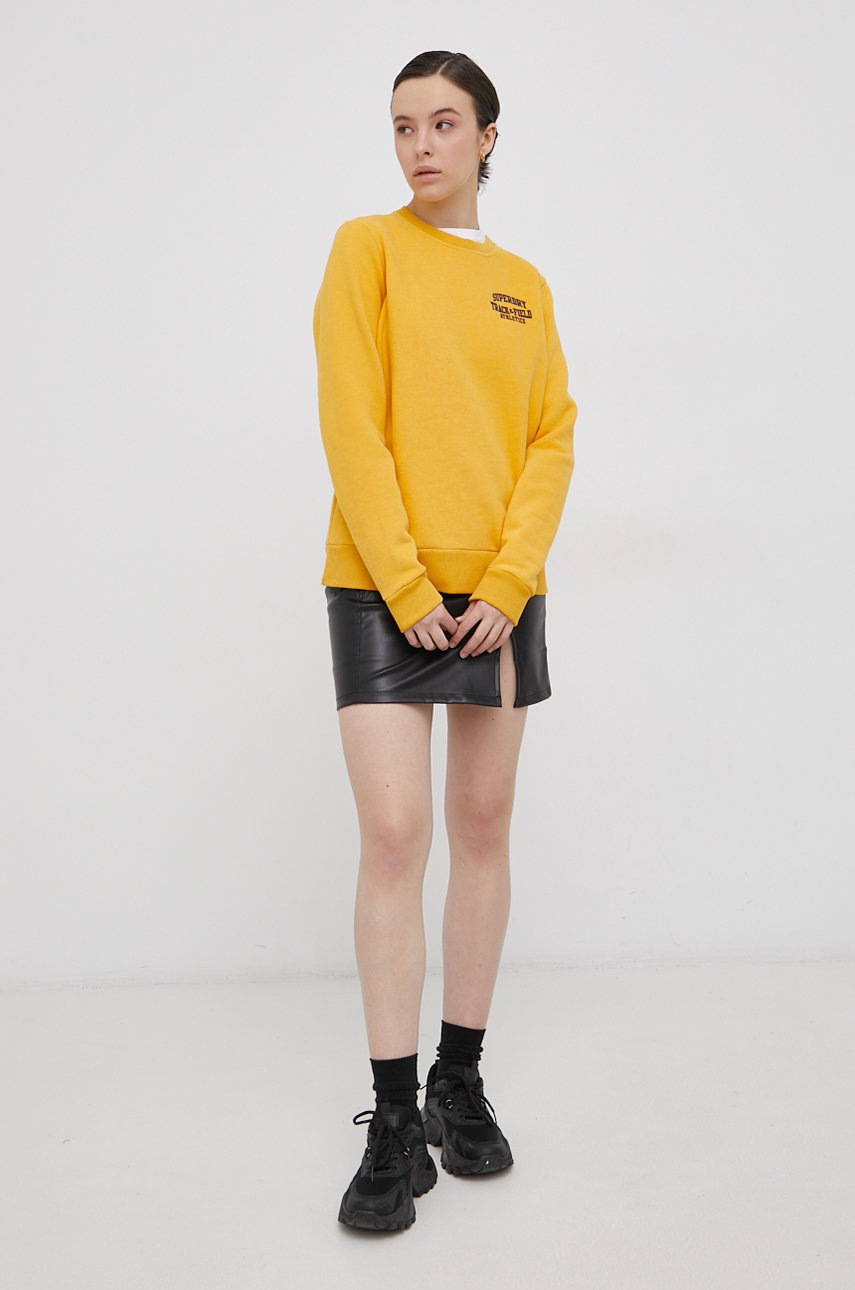 

Кофта Superdry женская цвет жёлтый однотонная