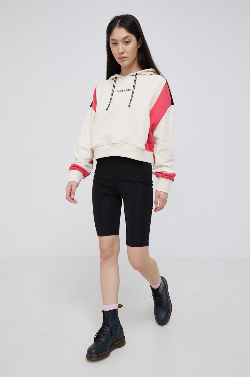 

Кофта Superdry жіноча колір кремовий візерунок