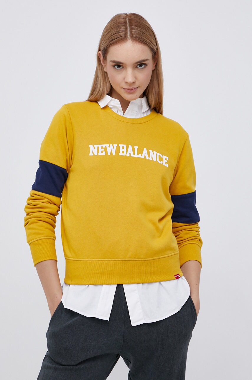 

New Balance - Суичър, Жълт