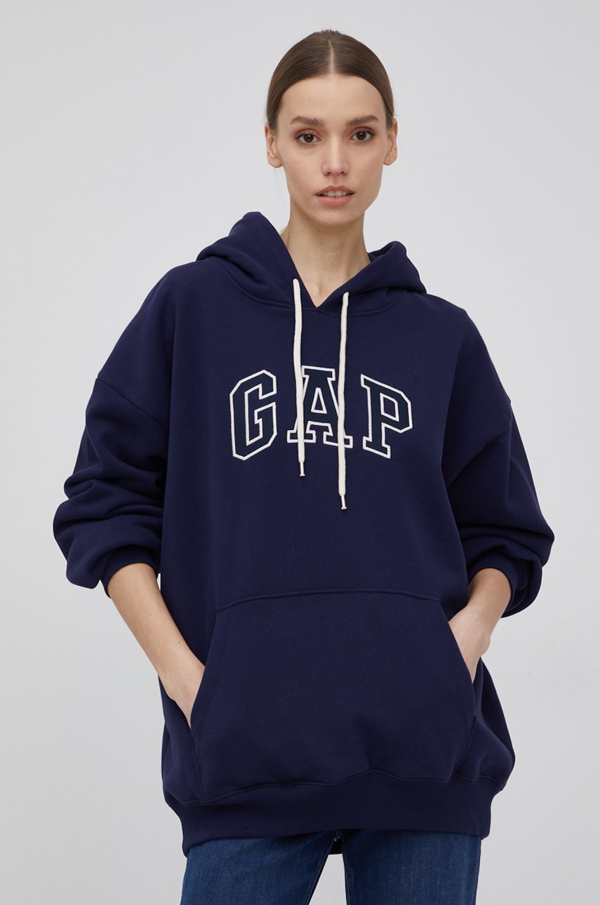 

Суичър GAP дамска в тъмносиньо с апликация, Тъмносин
