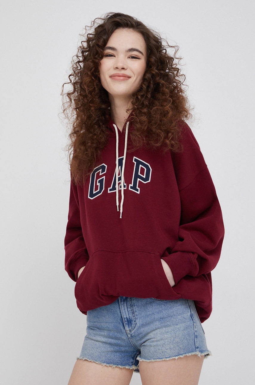 

Суичър GAP дамска в бордо с апликация