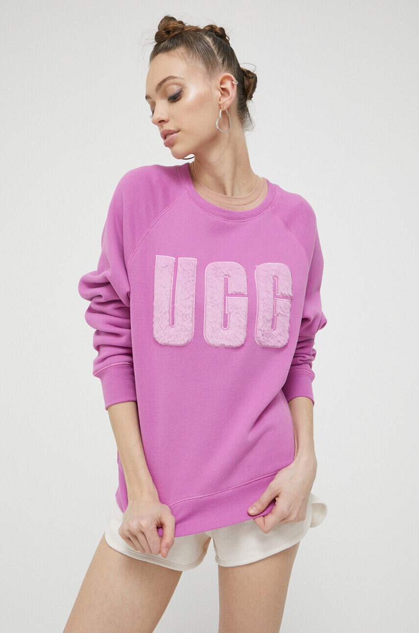 

Кофта UGG жіноча колір фіолетовий з аплікацією