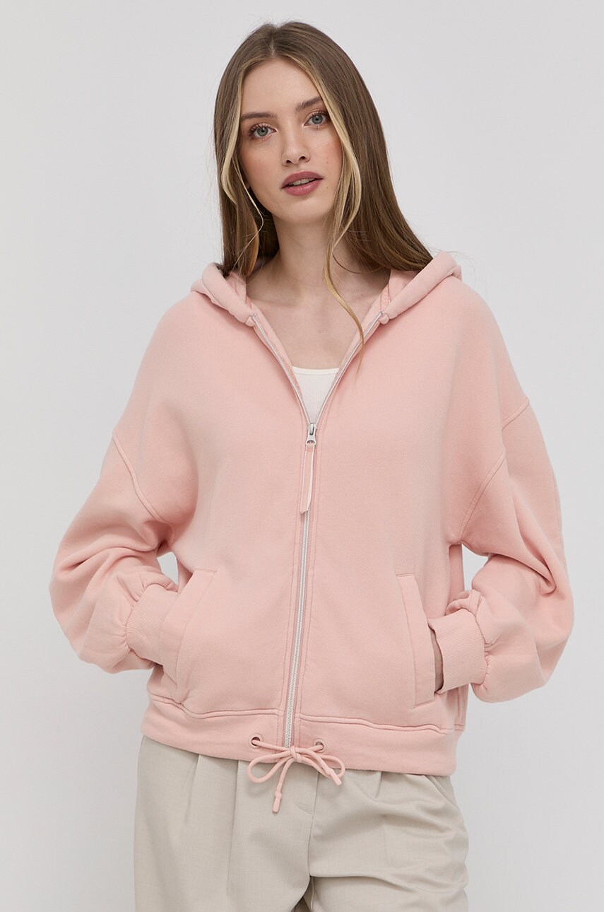 Ugg bluză femei, culoarea roz, material neted