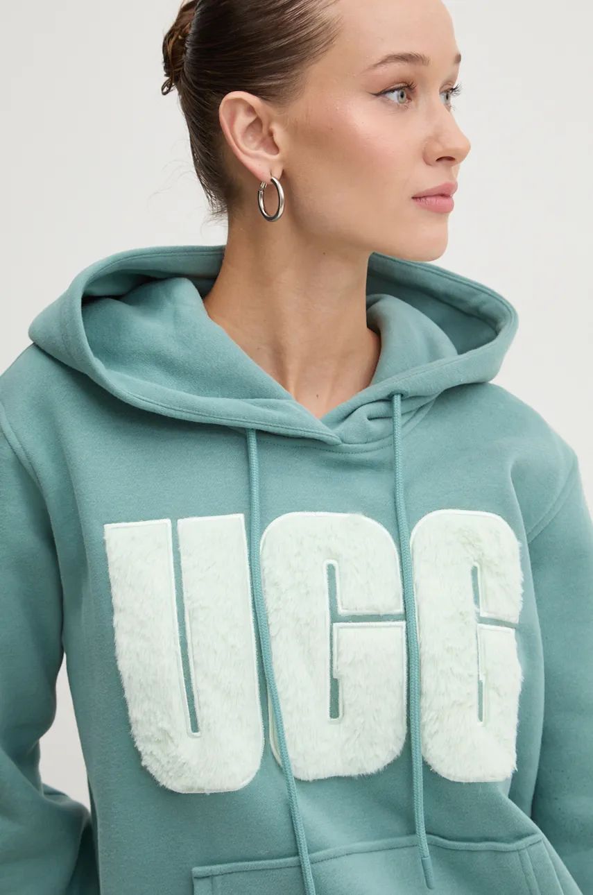 UGG bluza femei, cu glugă, cu imprimeu