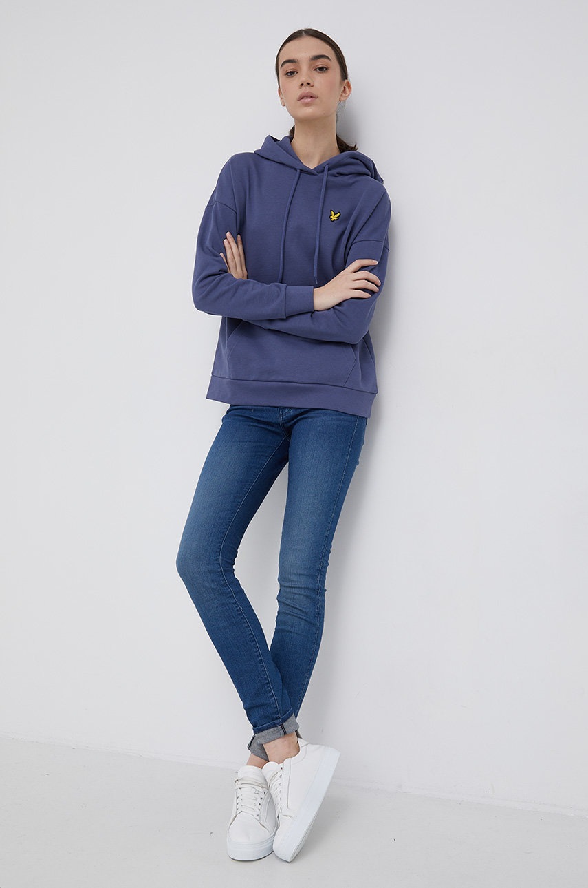 

Хлопковая кофта Lyle & Scott женская гладкая