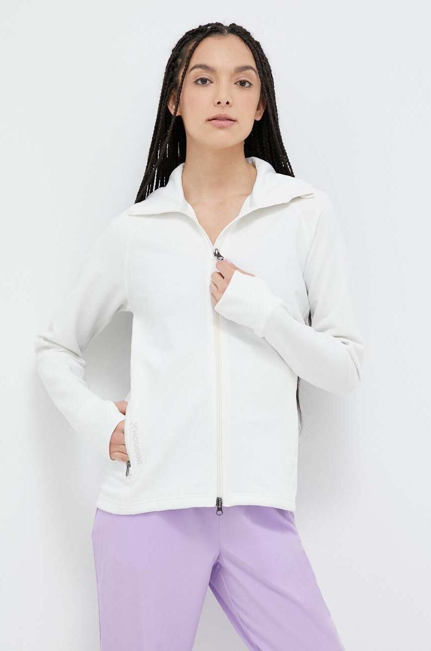 Houdini bluza femei, culoarea alb, cu glugă, neted
