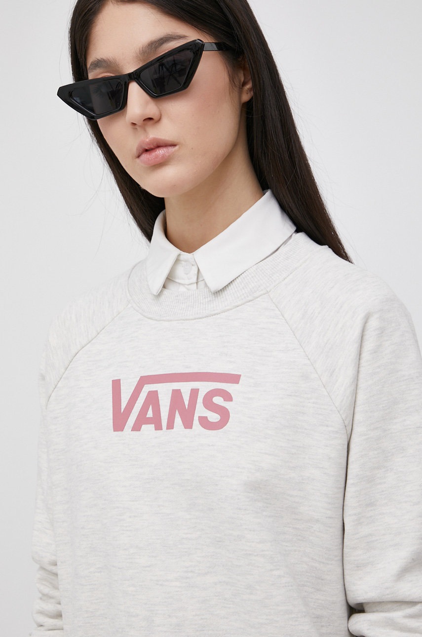 

Суичър Vans дамски в сиво с принт, Сив