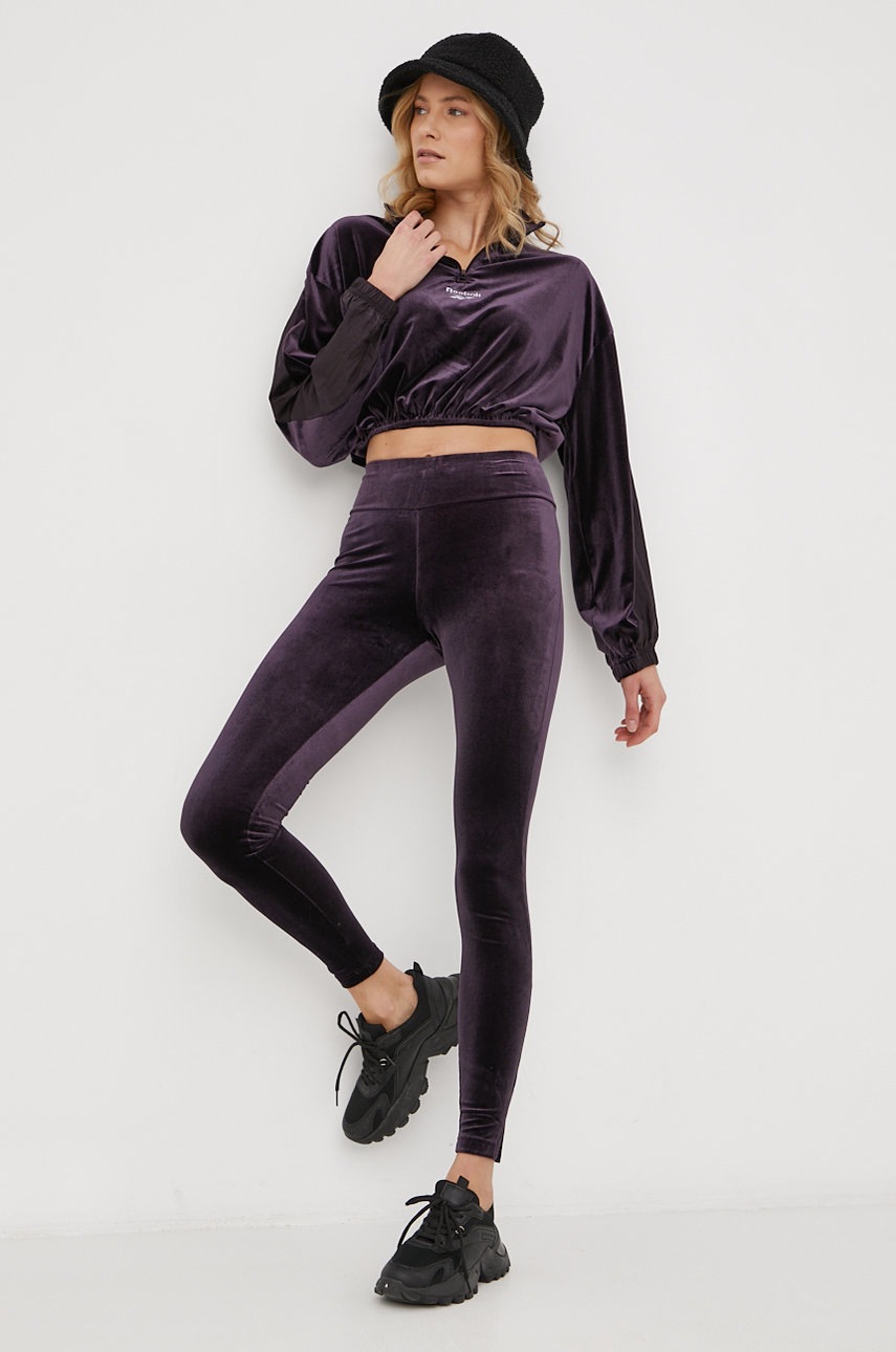 

Кофта Reebok Classic GR0376 жіноча колір фіолетовий з аплікацією