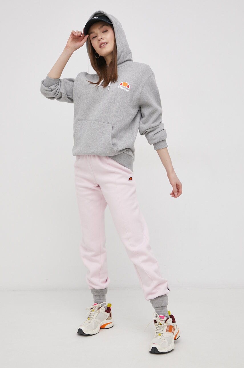 

Кофта Ellesse женская цвет серый с принтом