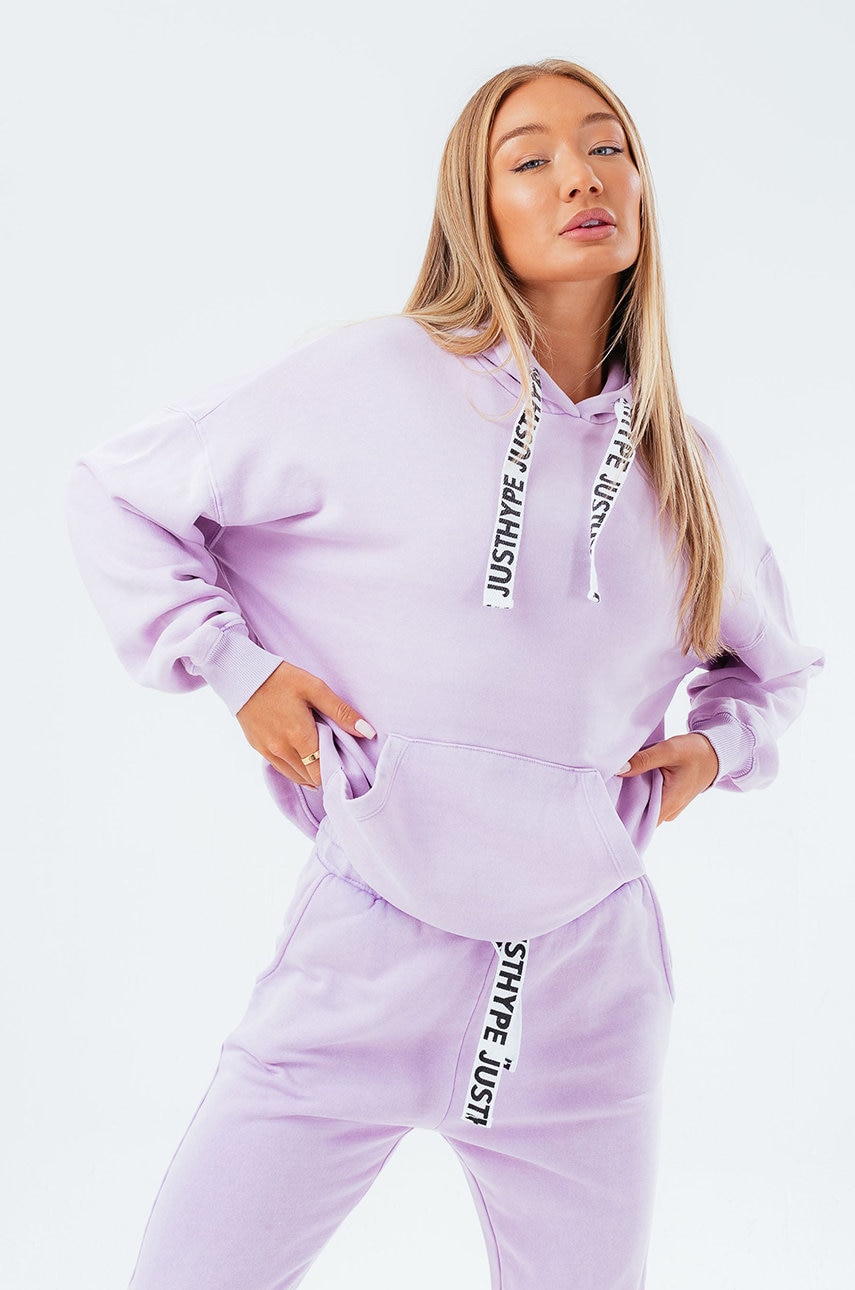 Hype bluza femei, culoarea roz, neted