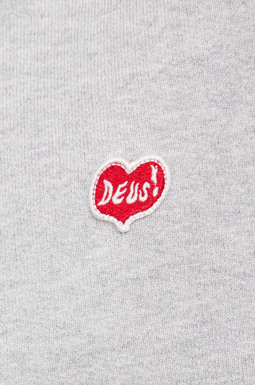 Бавовняна кофта Deus Ex Machina жіноча колір сірий однотонна 