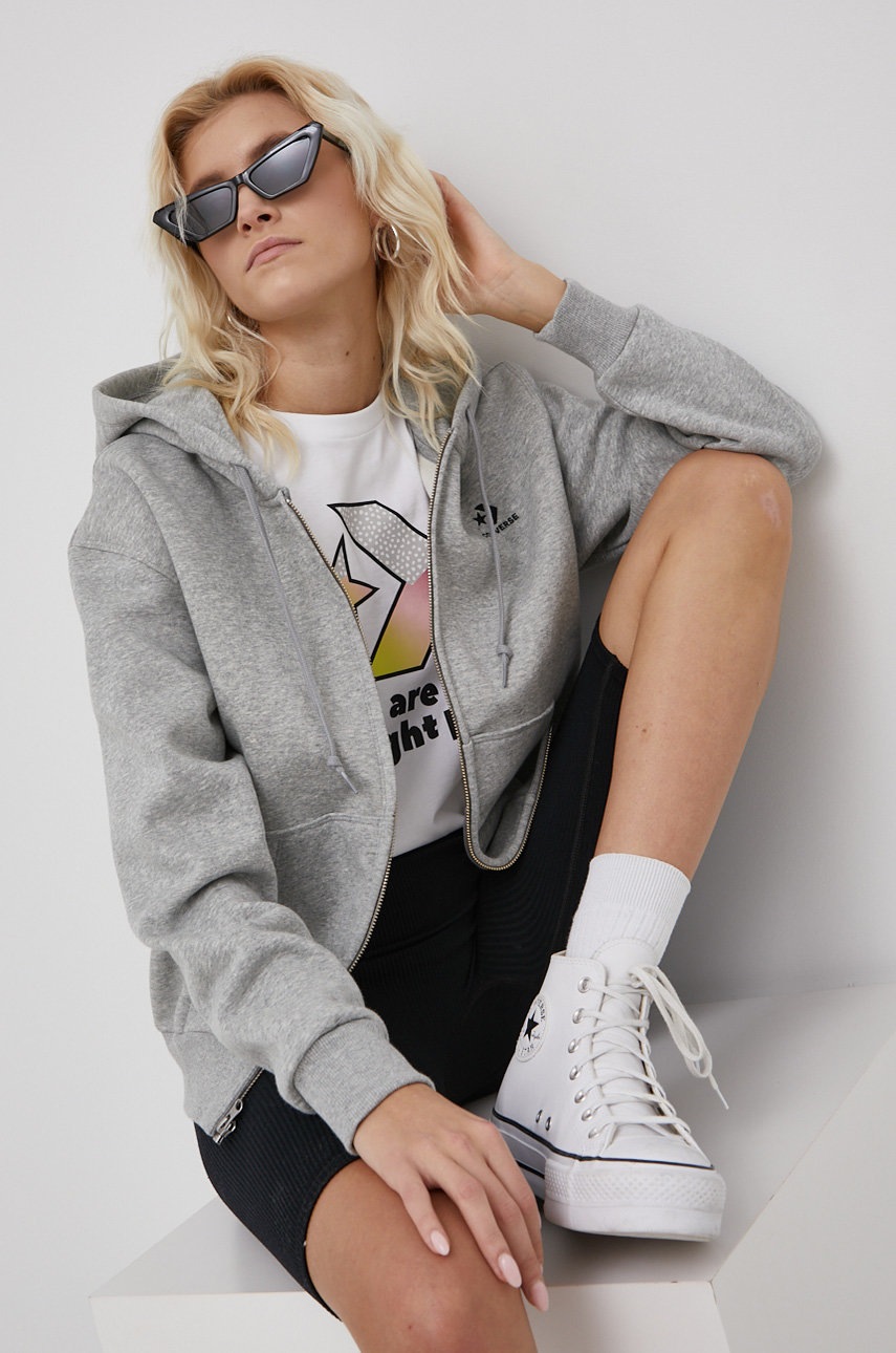 

Кофта Converse женская цвет серый меланж