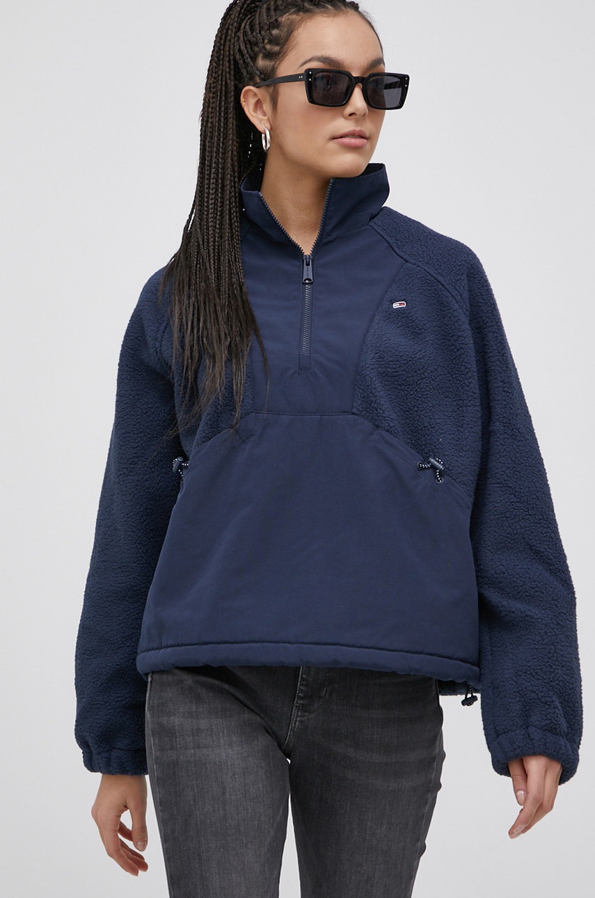

Кофта Tommy Jeans жіноча колір синій однотонна