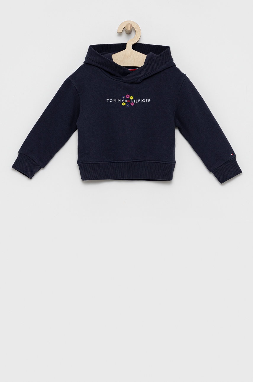 

Детски суичър Tommy Hilfiger в тъмносиньо с апликация, Тъмносин