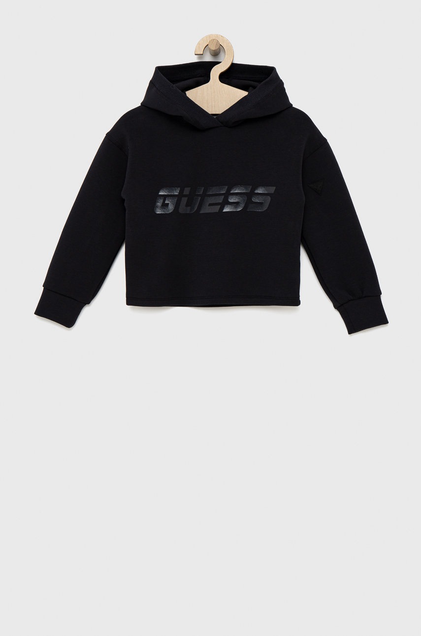 

Детски суичър Guess в тъмносиньо с принт, Сив