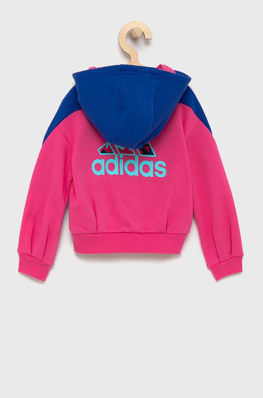 

Детская кофта adidas Performance H39310 цвет фиолетовый с принтом