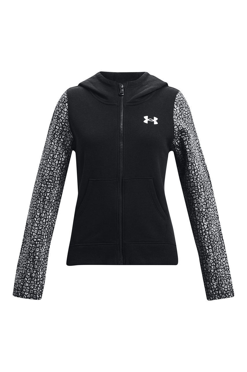 

Детски суичър Under Armour в черно с десен, Черен