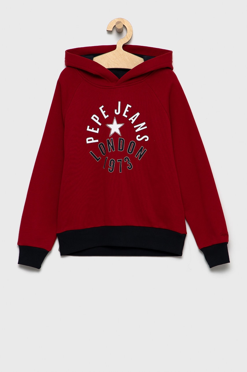 Pepe Jeans - hanorac de bumbac pentru copii evelyn