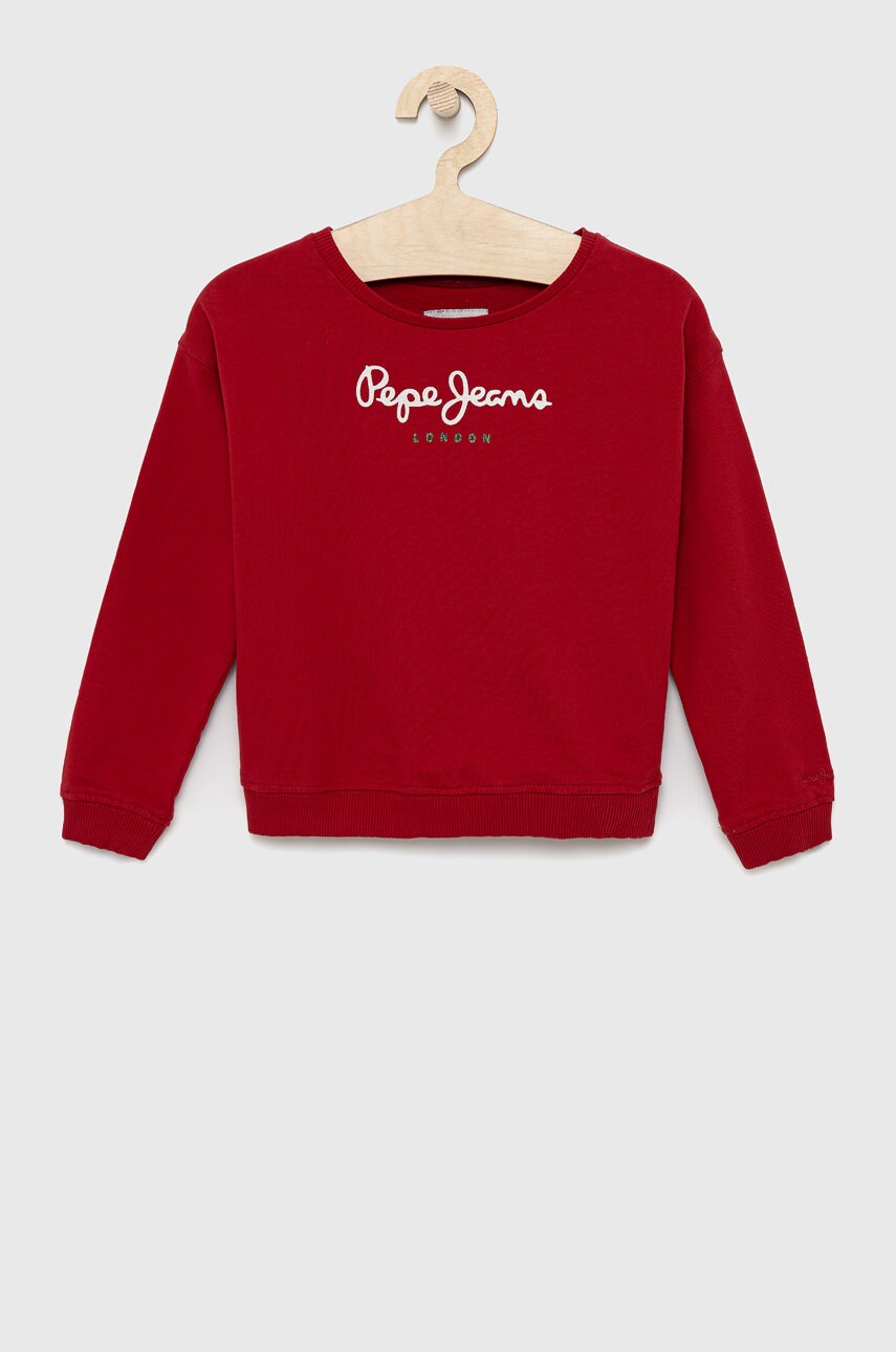 Pepe Jeans - hanorac de bumbac pentru copii winter rose