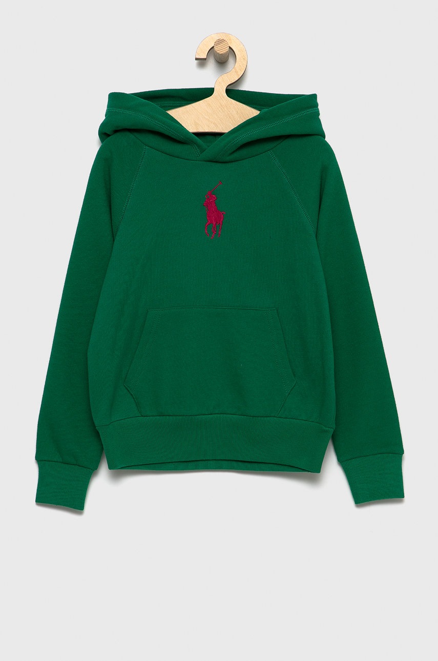 

Детски суичър Polo Ralph Lauren в зелено с апликация, Зелен