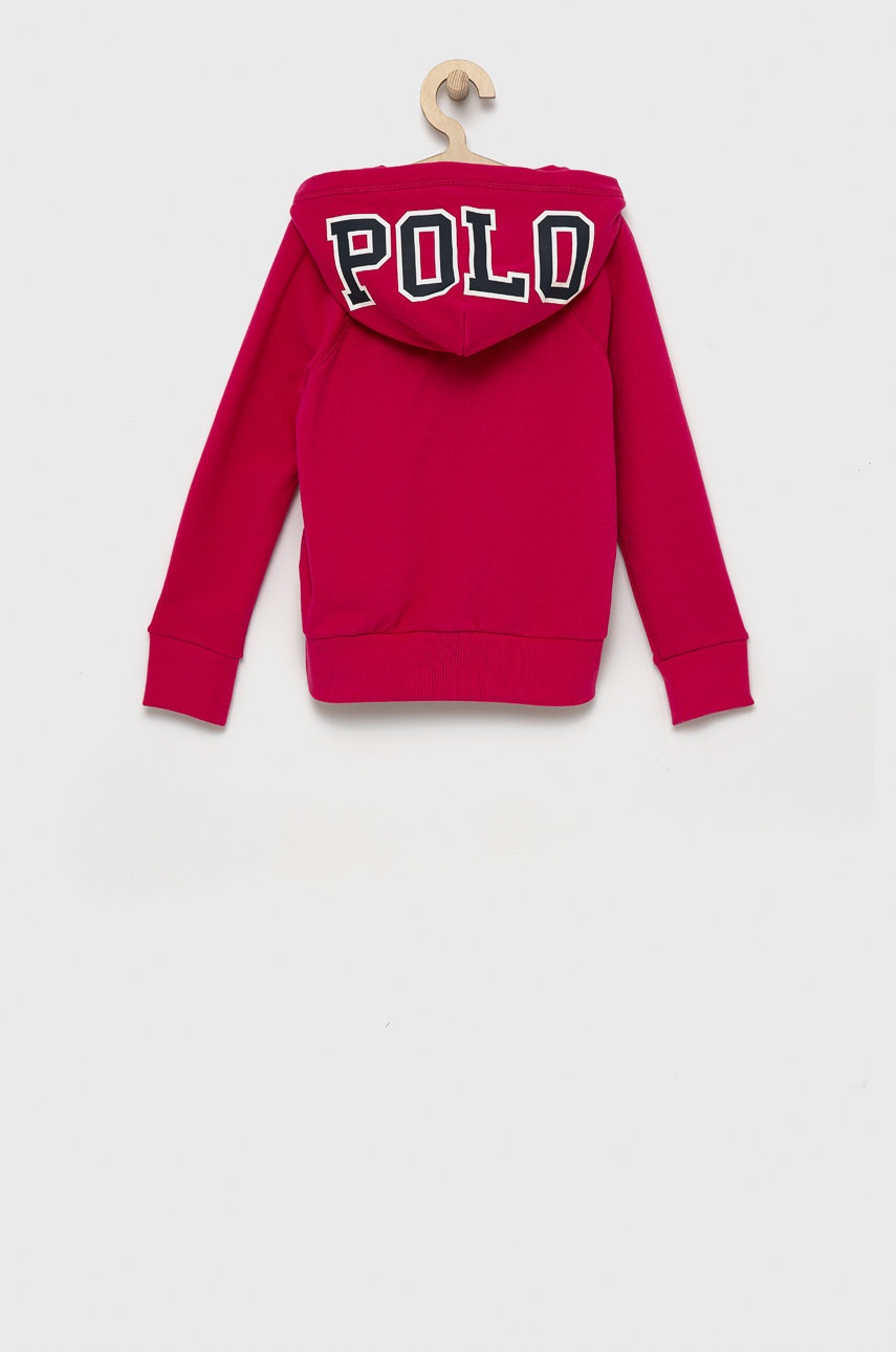 

Детская кофта Polo Ralph Lauren цвет розовый гладкая