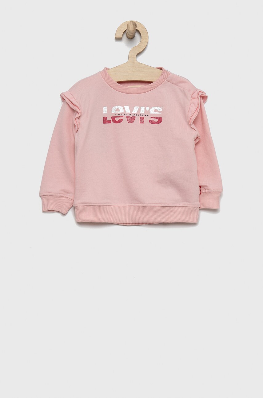 Levi's bluză copii culoarea roz, cu imprimeu