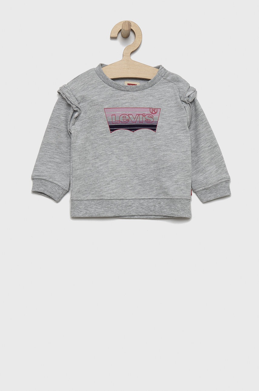 

Детски суичър Levi's в сиво с принт, Сив