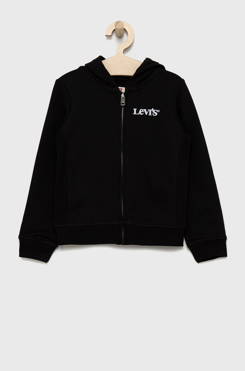 

Детски суичър Levi's в черно с изчистен дизайн, Черен