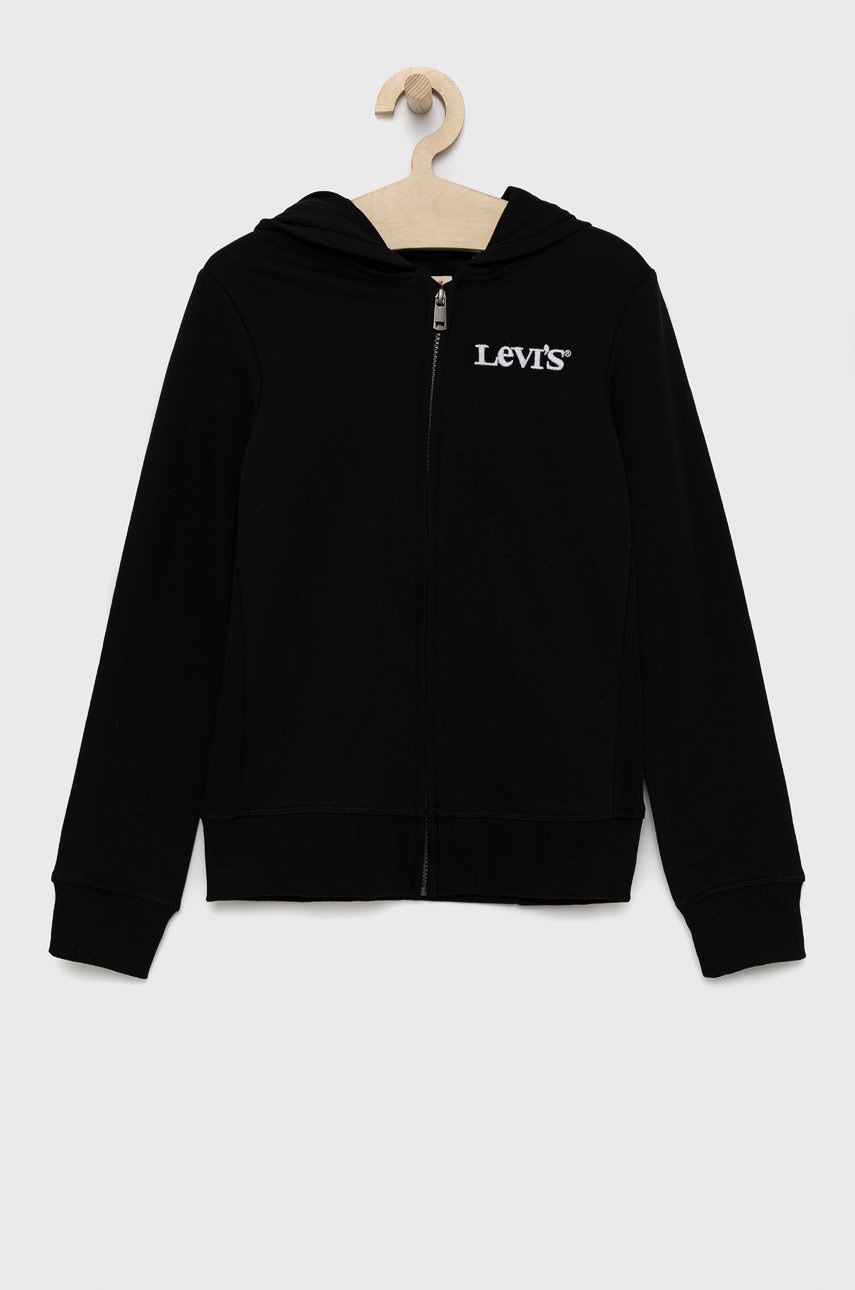 Levi's bluza copii culoarea negru, neted
