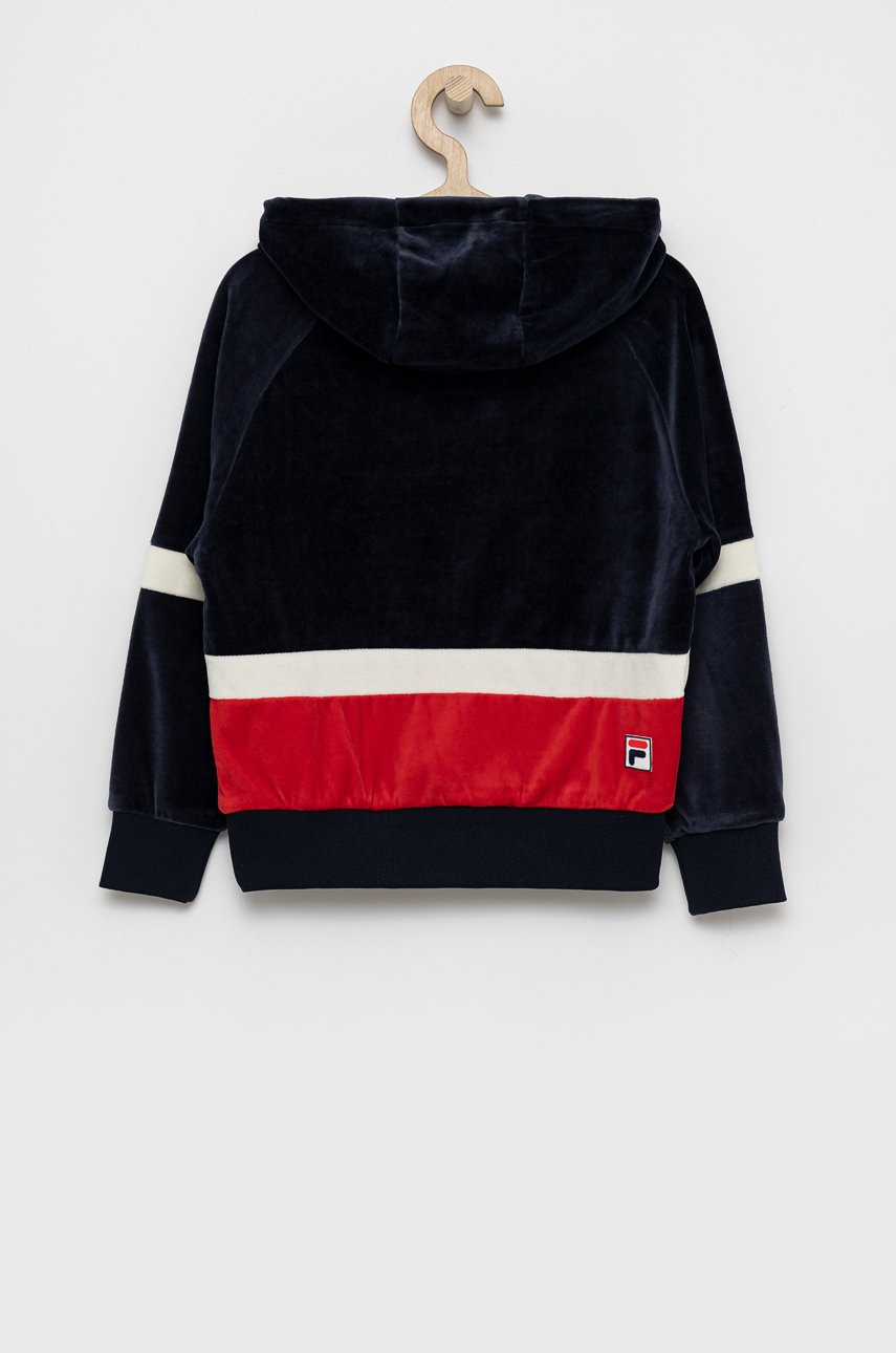 

Детская кофта Fila цвет синий с аппликацией