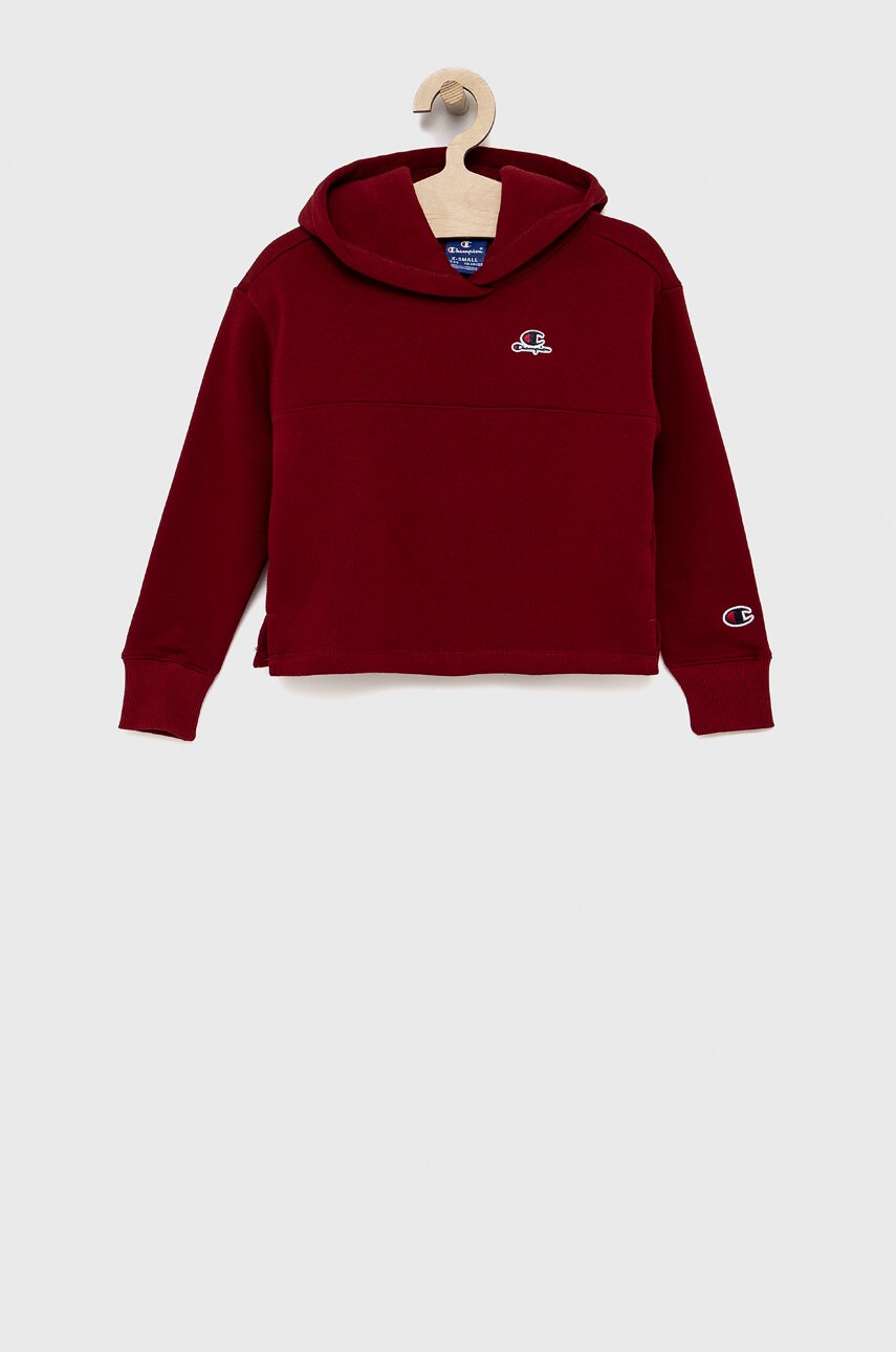 Champion bluză copii culoarea bordo, material neted