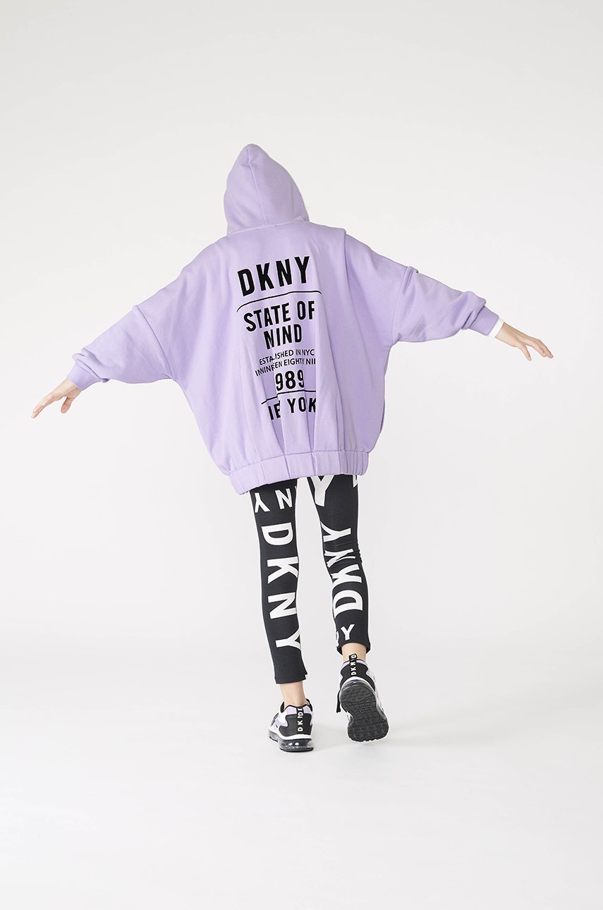 

Dkny - Детски памучен суичър, Виолетов