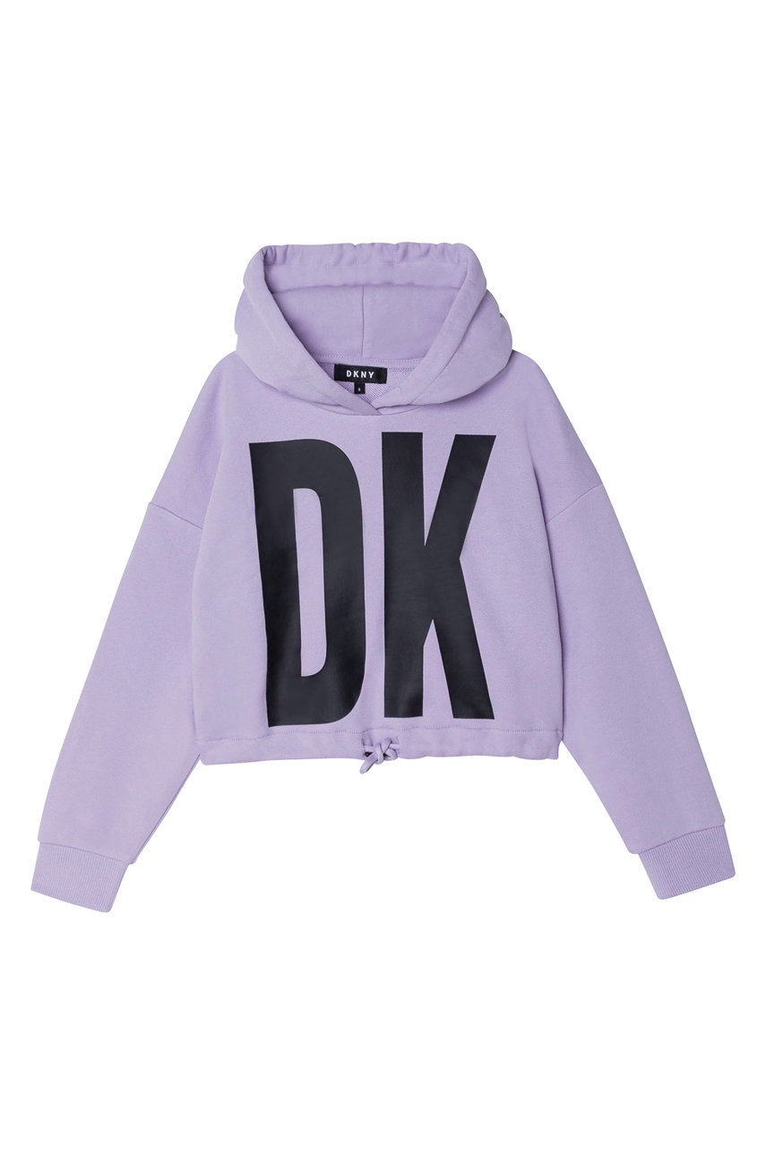 

Dkny - Детски памучен суичър, Виолетов