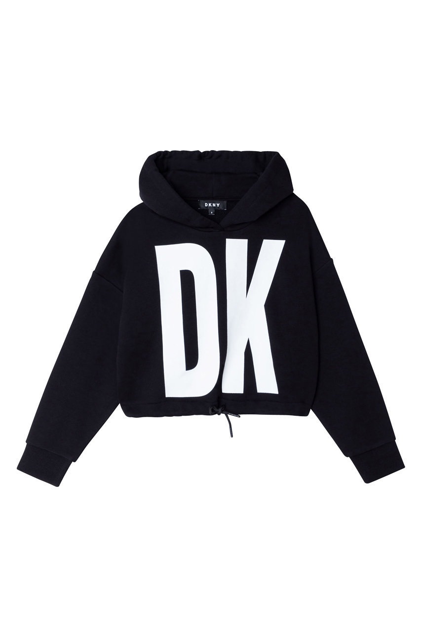 

Dkny - Детски памучен суичър, Черен