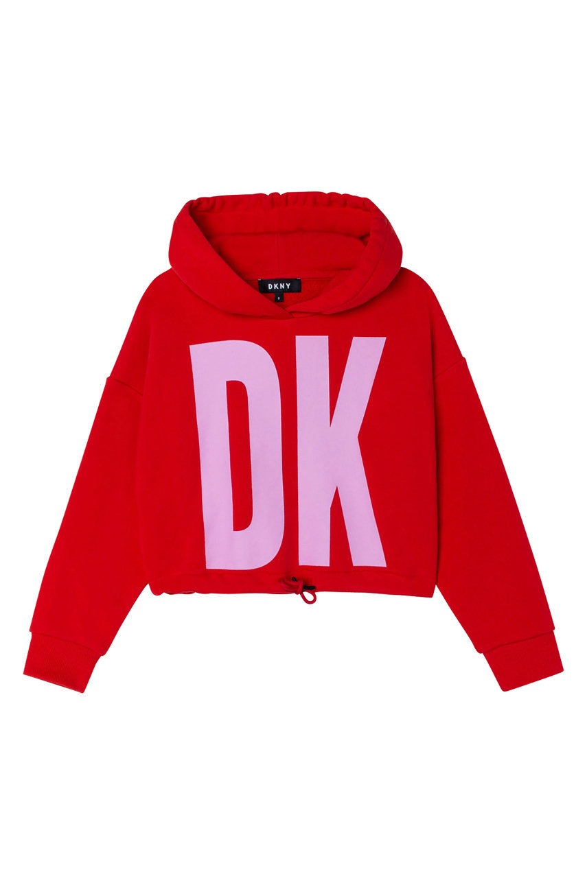 

Dkny - Детски памучен суичър, Червен