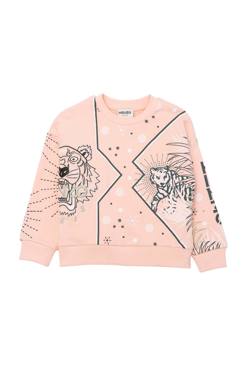 

KENZO KIDS - Детски памучен суичър, Розов