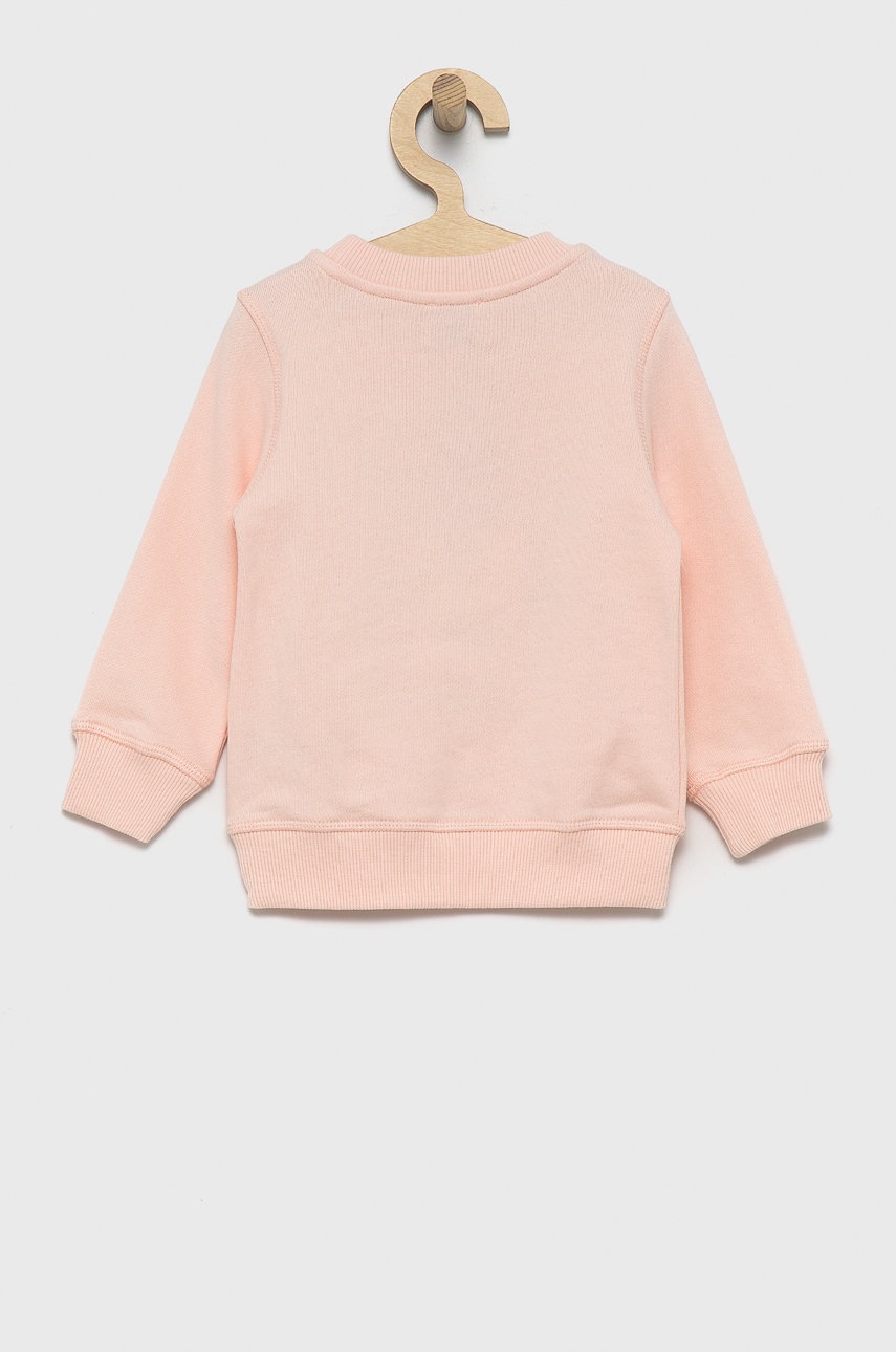 

Детская хлопковая кофта Kenzo Kids цвет розовый с аппликацией