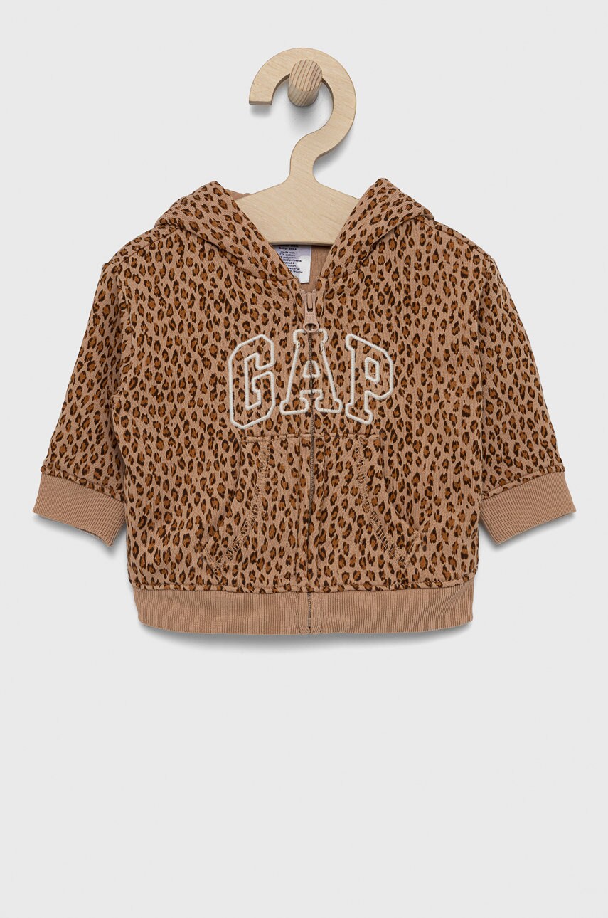 Gap bluză copii culoarea maro, modelator