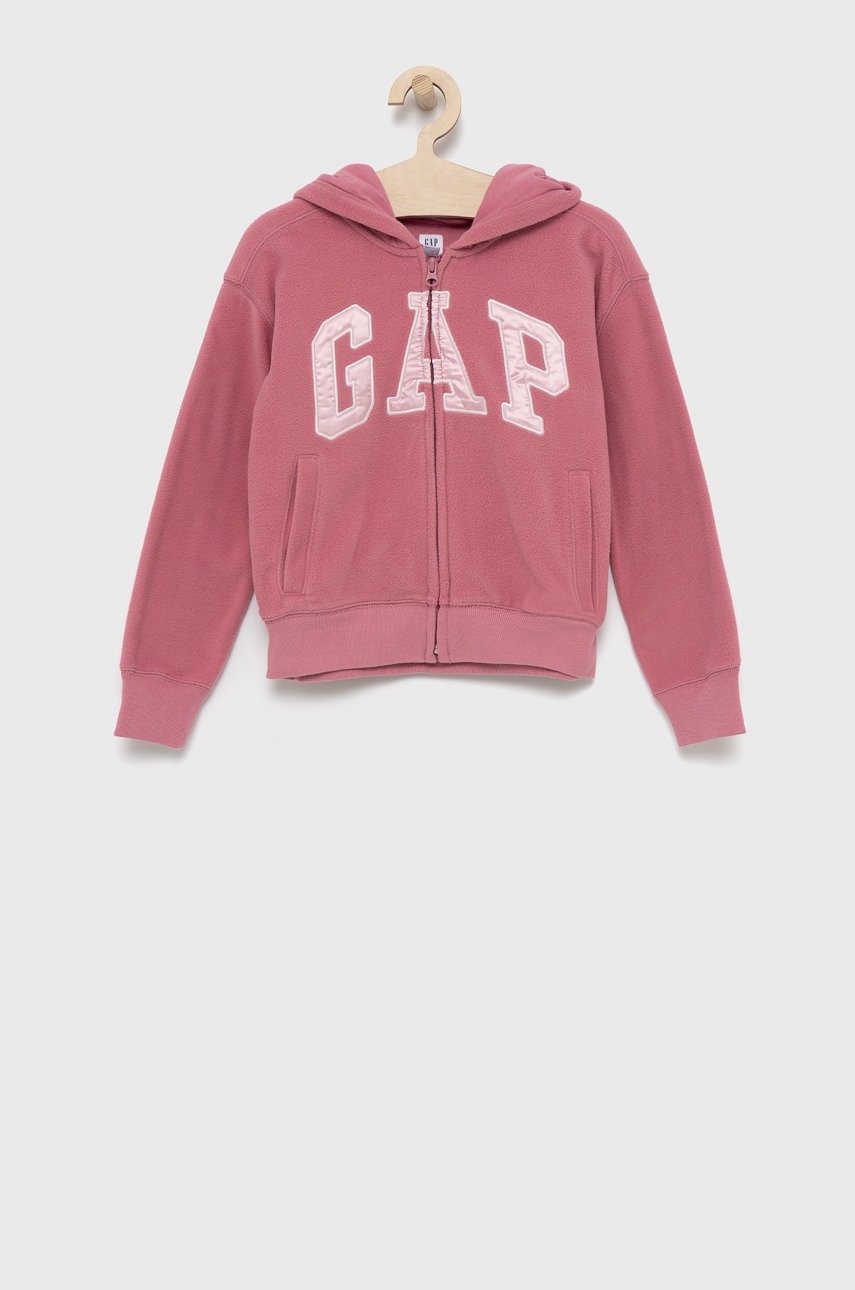 

Детски суичър GAP в розово с апликация, Розов