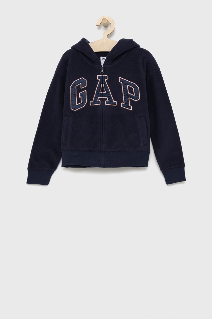 

Детски суичър GAP в тъмносиньо с апликация, Тъмносин