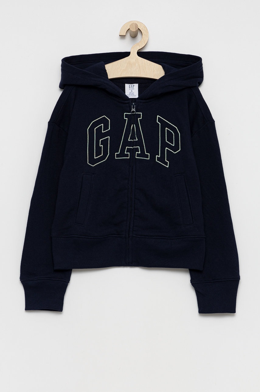 

Детски суичър GAP в тъмносиньо с апликация, Тъмносин