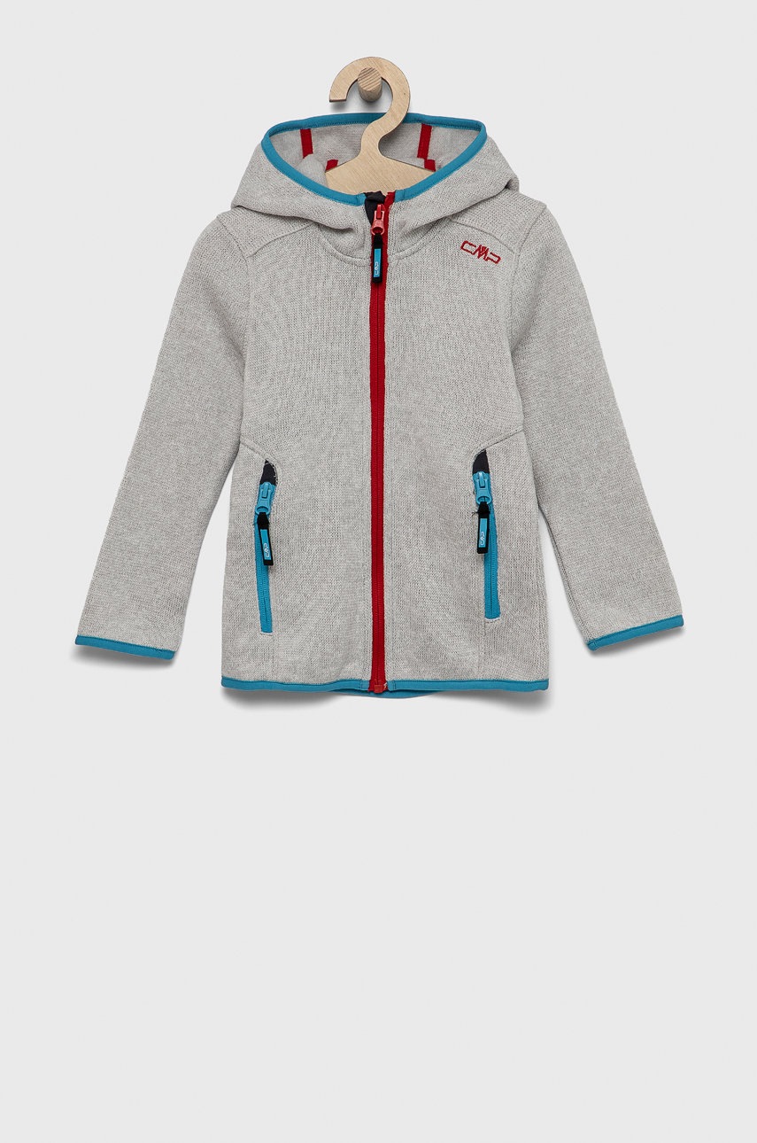 

Детски суичър CMP в сиво с изчистен дизайн, Сив
