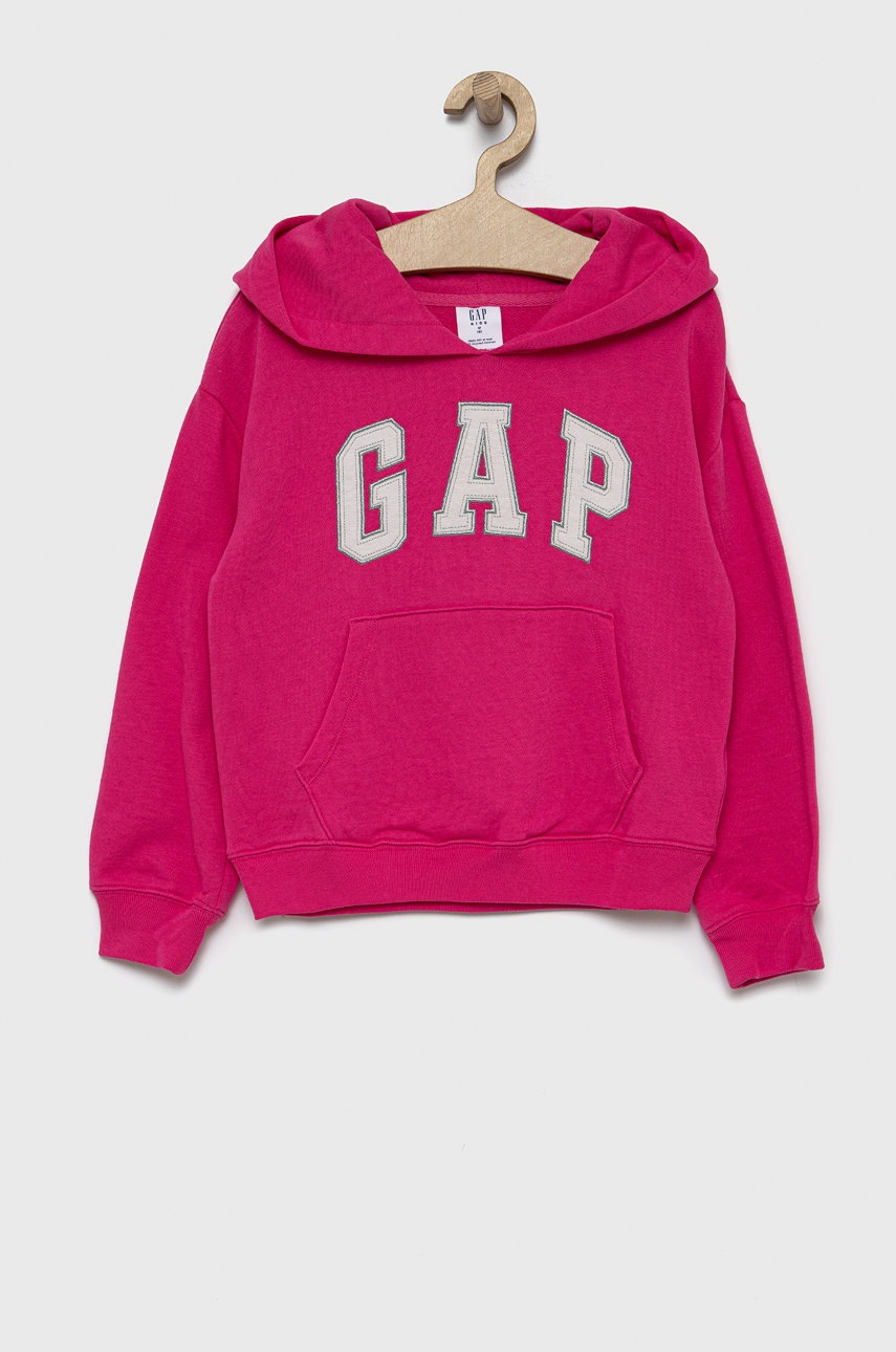 

Детски суичър GAP в розово с апликация, Розов
