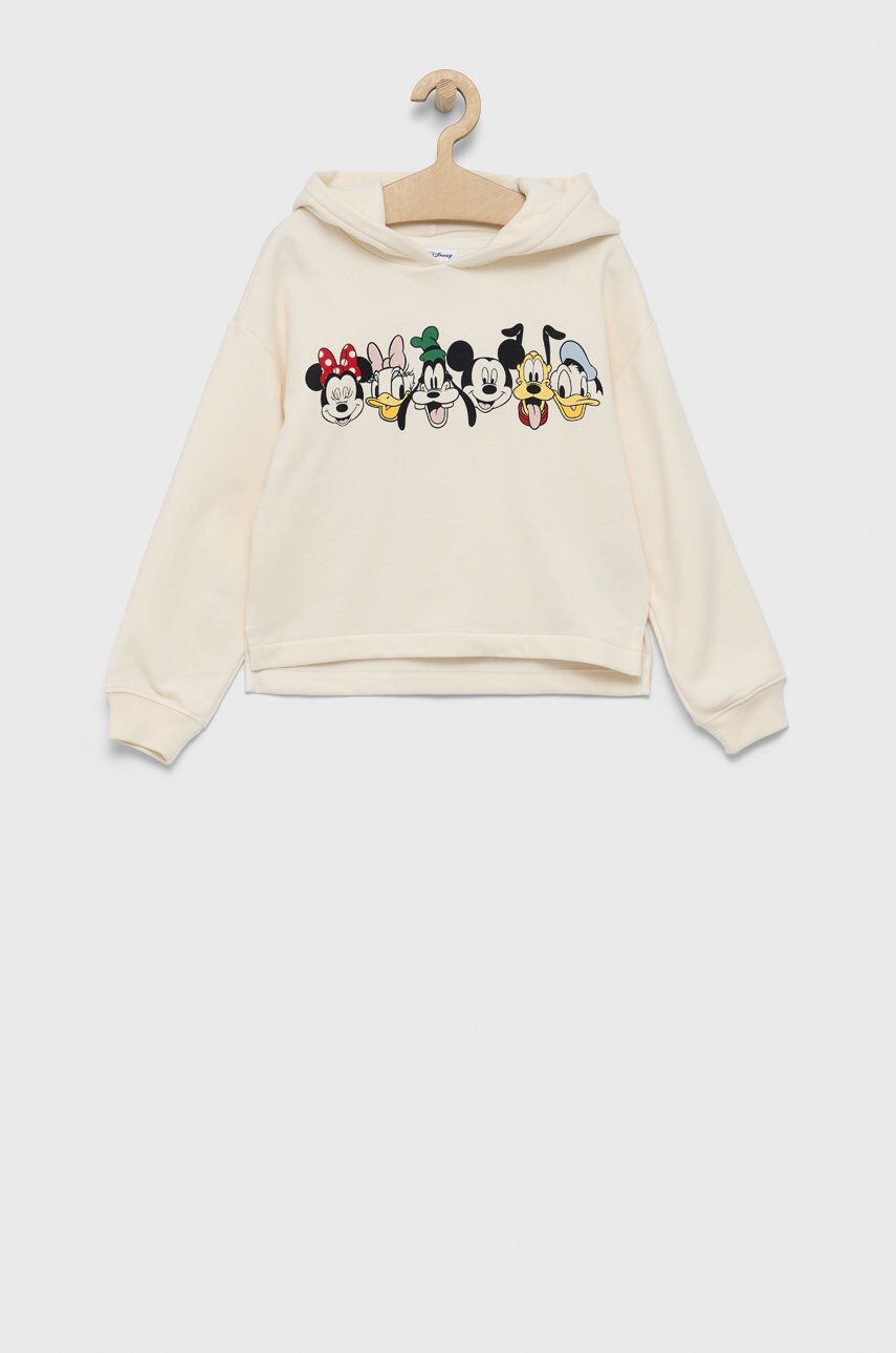 Gap bluză copii x disney culoarea crem, cu imprimeu