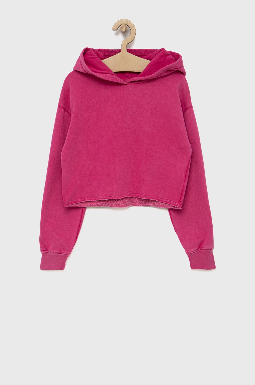 Gap bluza copii culoarea roz, neted