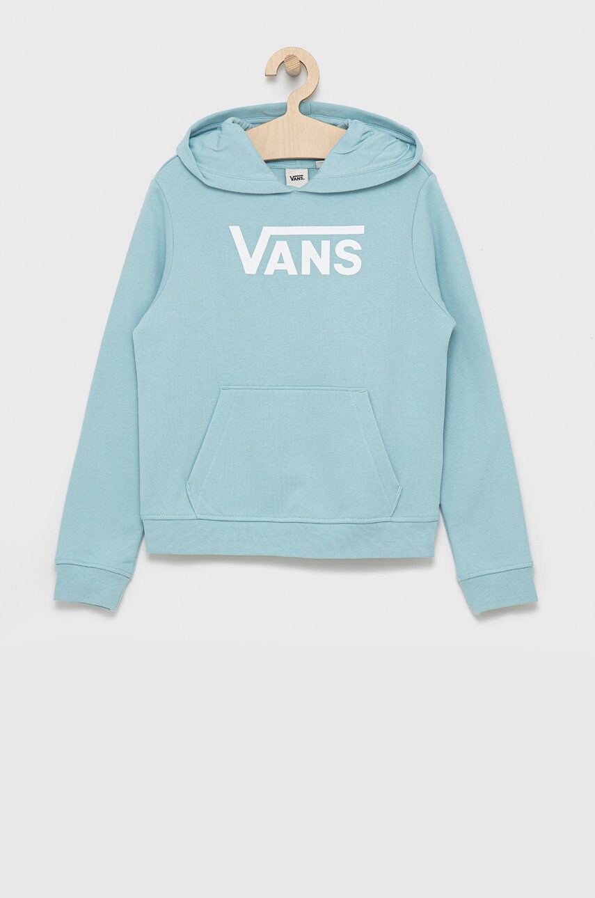 

Детски памучен суичър Vans с принт, Син