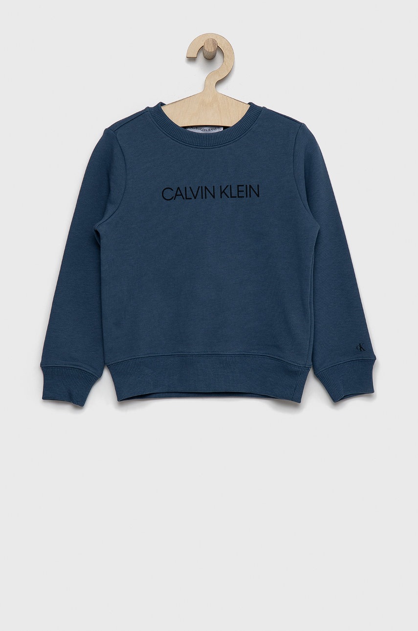 

Calvin Klein Jeans - Детски памучен суичър, Син